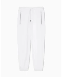 A|X Armani Exchange Men's White Edition Fleece Jogger Pants