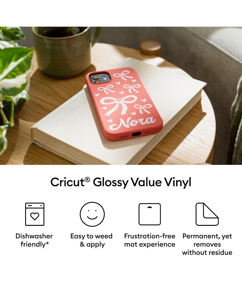 Cricut 12 x 10 ft Permanent Glossy Value Vinyl