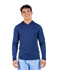 TailorByrd Men's Solid Long Sleeve Hoodie Rashguard