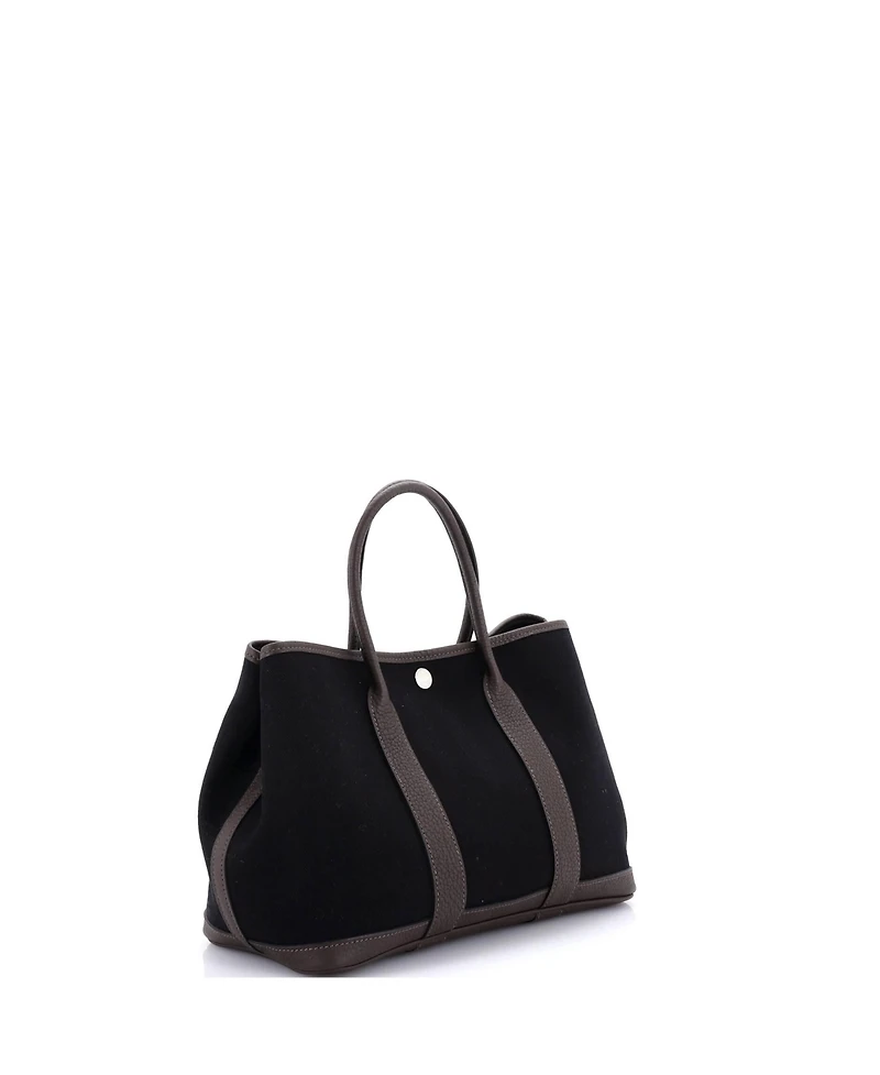 Pre-Owned HERMES 30 Garden Party Tote Toile and Leather