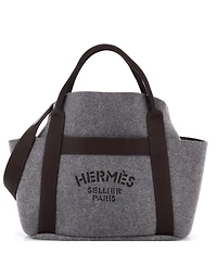 Pre-Owned HERMES Sac De Pansage Groom Handbag Felt