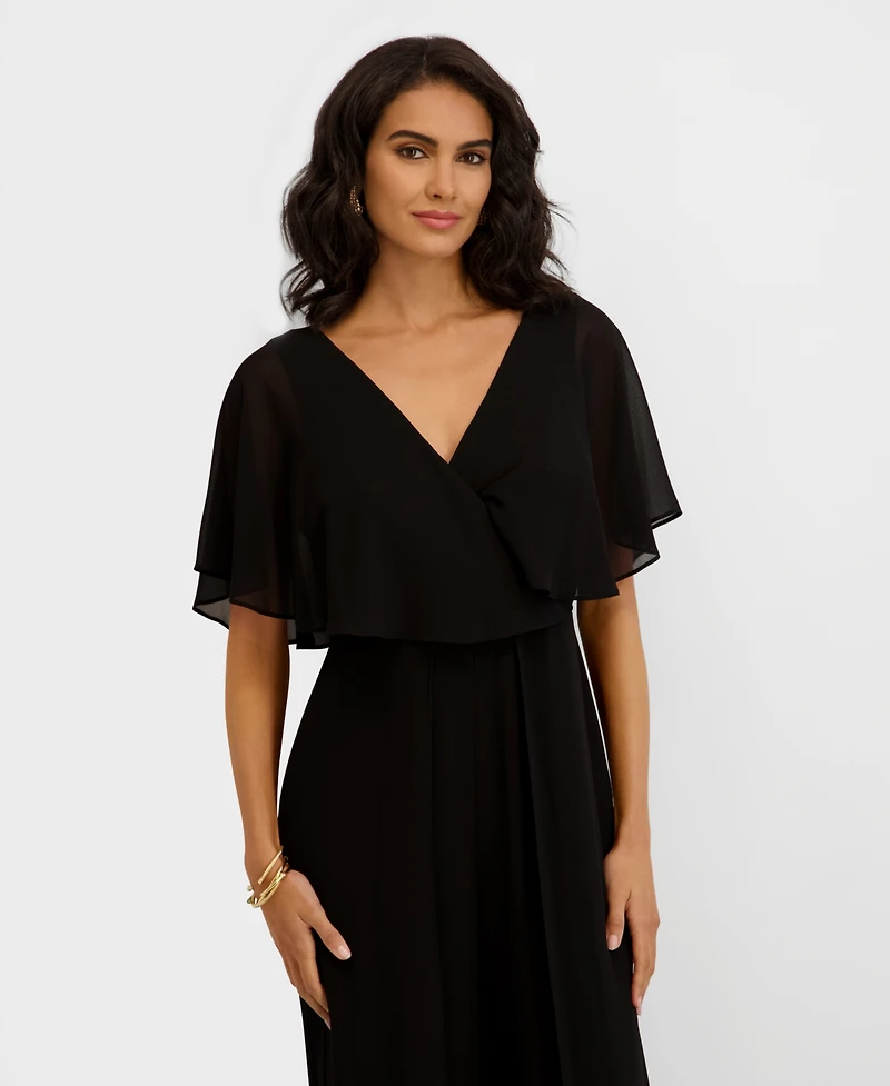 kensie Women's Flutter-Sleeve Jumpsuit