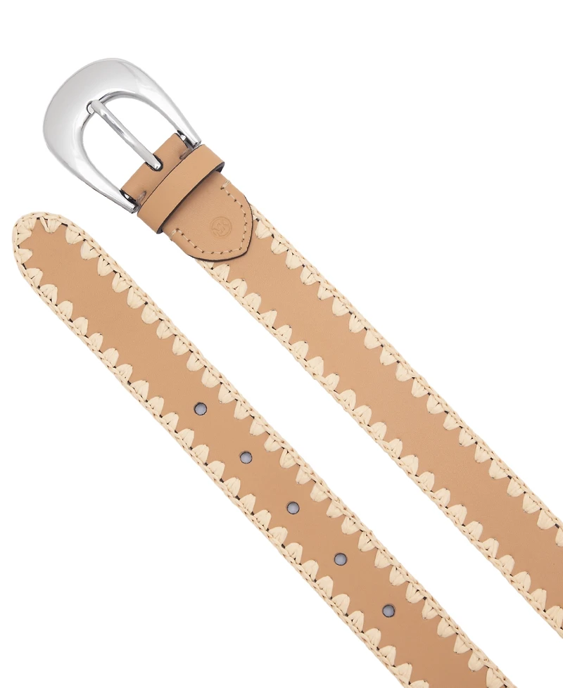 Michael Kors Raffia Leather Belt
