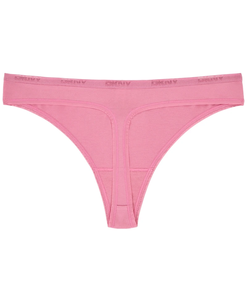 Dkny Women's Low-Rise Cotton Thong Underwear DK8461