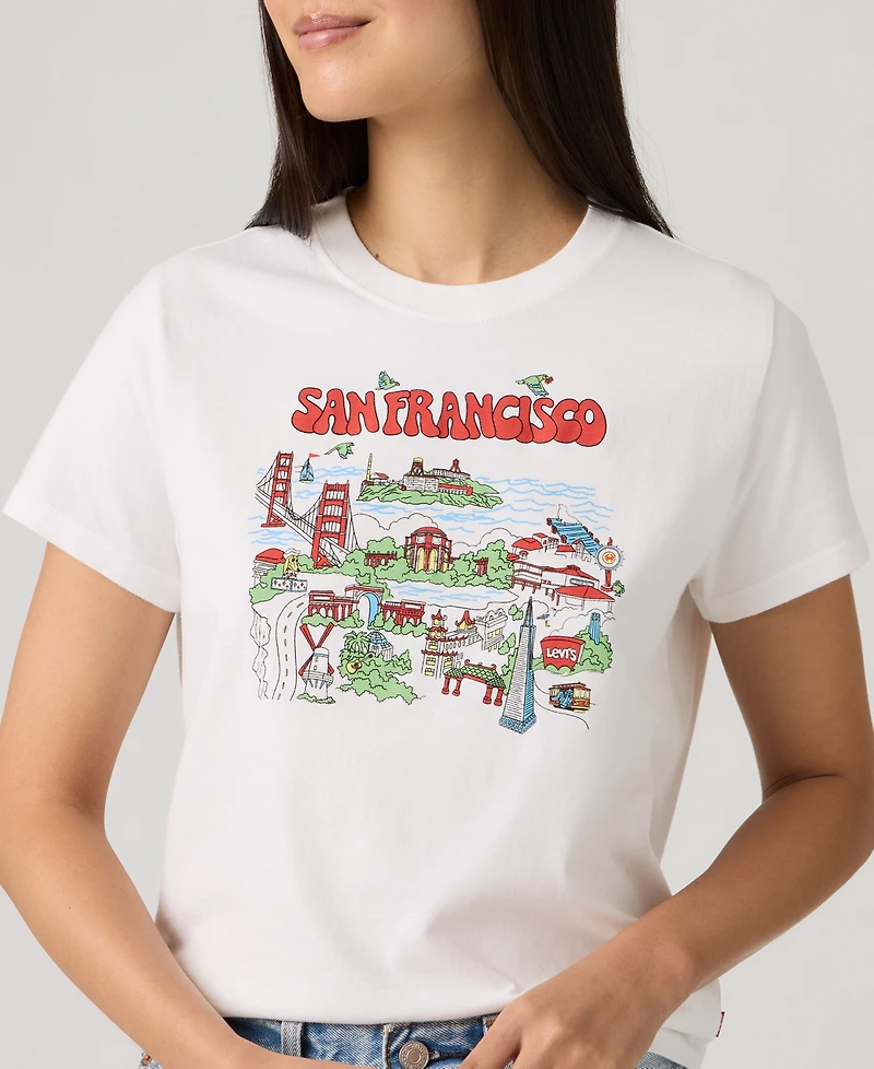 Levi's Premium Women's Graphic Print Short-Sleeve T-Shirt