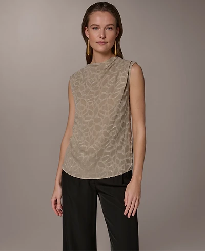 Donna Karan New York Women's Mock Neck Blouse