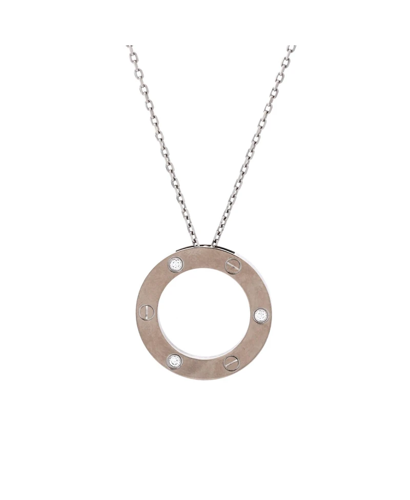 Pre-Owned Cartier 3 Diamonds Love Pendant Necklace