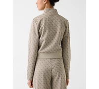 Guess Women's Full-Zip Jacquard Sweatshirt