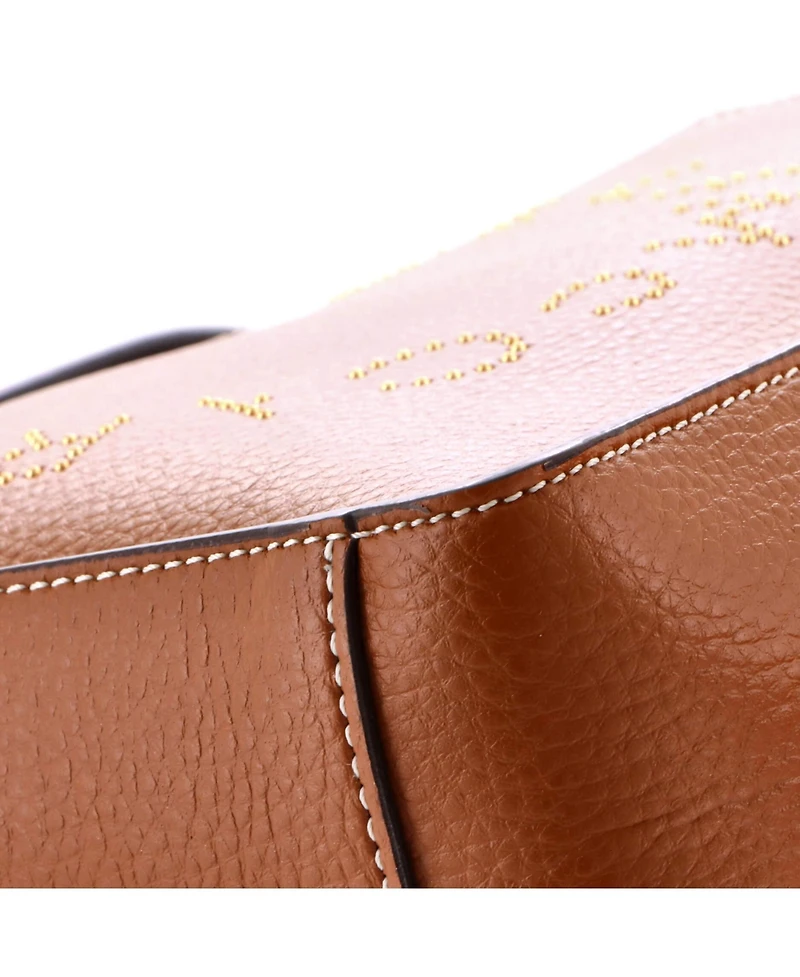 Pre-Owned Stella McCartney Mini Logo Crossbody Bag Perforated Faux Leather