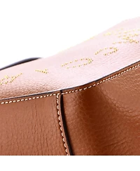 Pre-Owned Stella McCartney Mini Logo Crossbody Bag Perforated Faux Leather