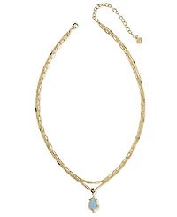 Kendra Scott Adriana Scallop Frame Multi Strand 14k Gold Over Brass Necklace