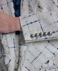 Bcbg Women's Tweed Open Front Fringe Jacket