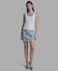 Bcbg Women's Scoop Neck Sleeveless Knit Top