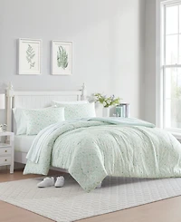 Laura Ashley Quartet Washed Microfiber -Pc. Comforter Set