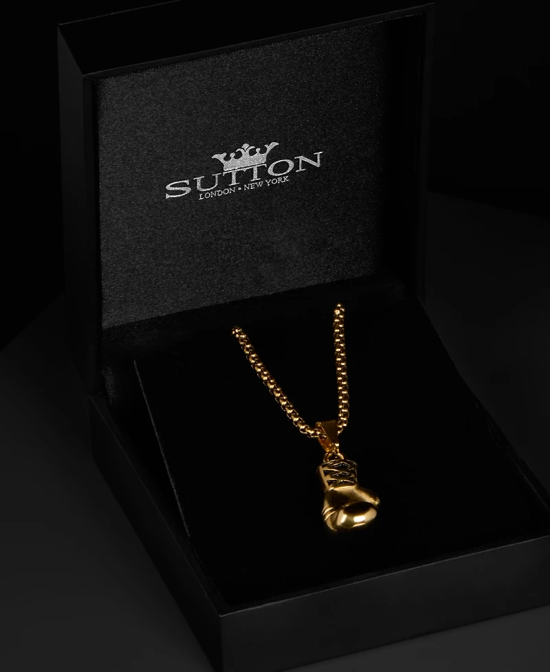 Rhona Sutton Men's Boxing Glove Stainless Steel Pendant Necklace in 18k Gold-Tone