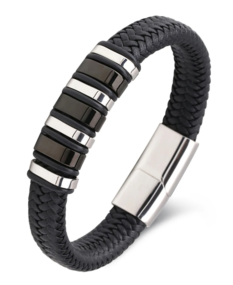 Rhona Sutton Men's Imperium Leather & Stainless Steel Bracelet