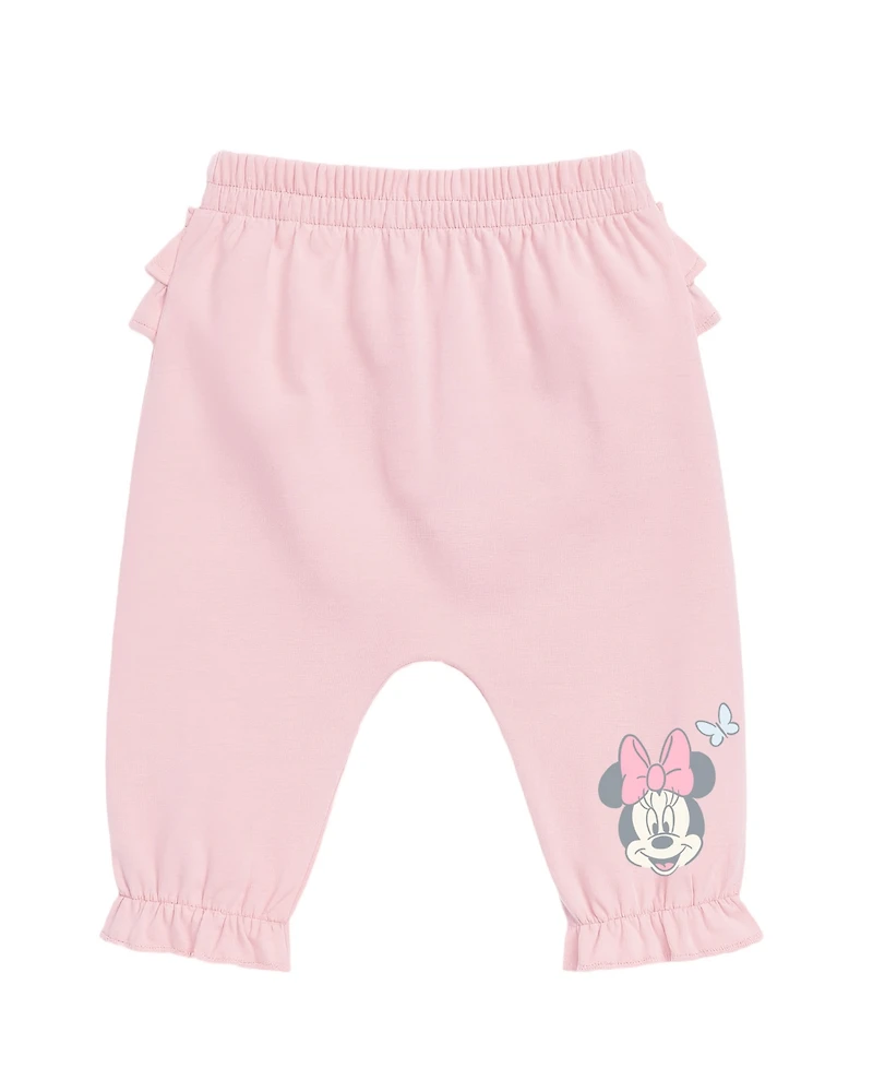 Disney Baby Girls' Minnie Mouse Bodysuits and Pants, 3-Piece Set