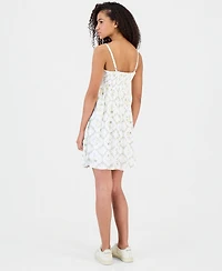 Madden Girl Juniors' Crochet Babydoll Mini Dress