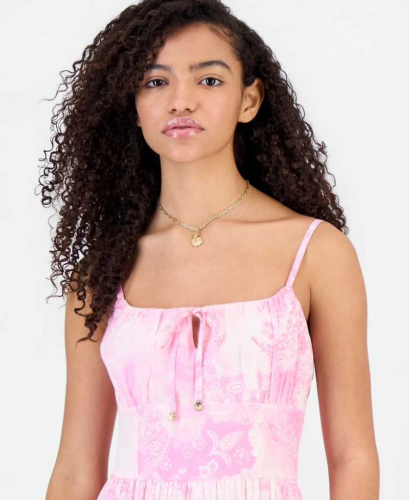 Sincerely Jules Juniors' Printed Tiered Midi Dress