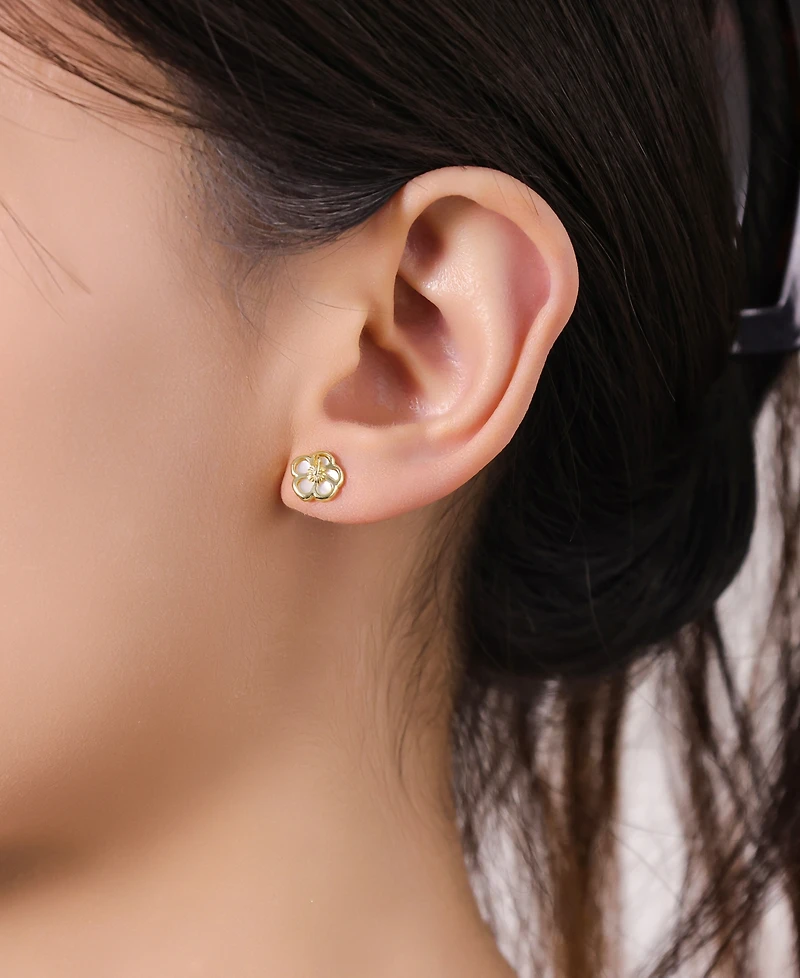 Disney Stitch Mother of Pearl Trio Earring Set