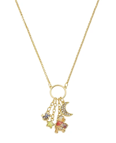 Disney Winnie the Pooh Crystal Cluster Charm Necklace
