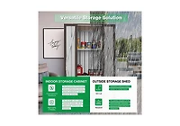 Aecojoy Outdoor Storage Cabinet Waterproof with Shelves