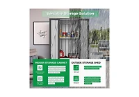 Aecojoy Outdoor Storage Cabinet Waterproof with Shelves