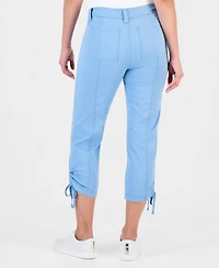 Style & Co Petite Mid-Rise Tie-Hem Capri Pants, Exclusively at Macy's