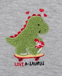 Baby Essentials Love-a-Saurus Bodysuit, 4-Piece Set