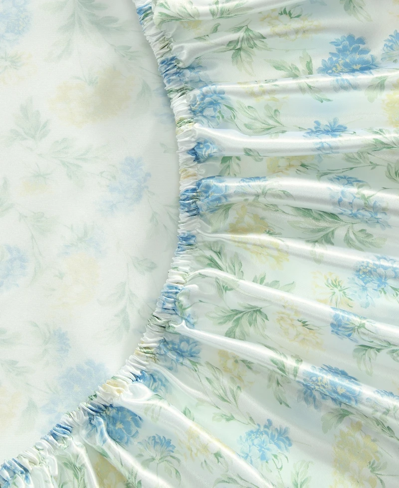Laura Ashley Printed Satin Edwina -Pc. Sheet Set