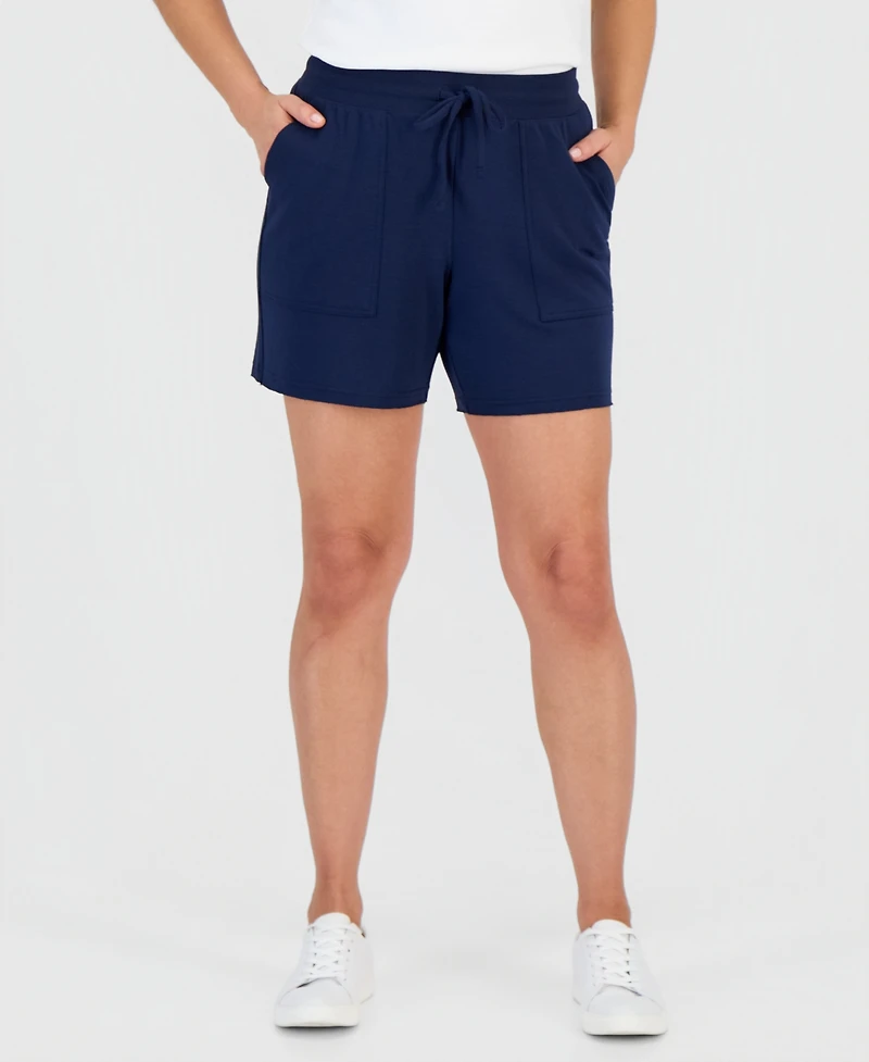 Style & Co Petite Lux French Terry Knit Pull-On Shorts, Macy's Exclusive