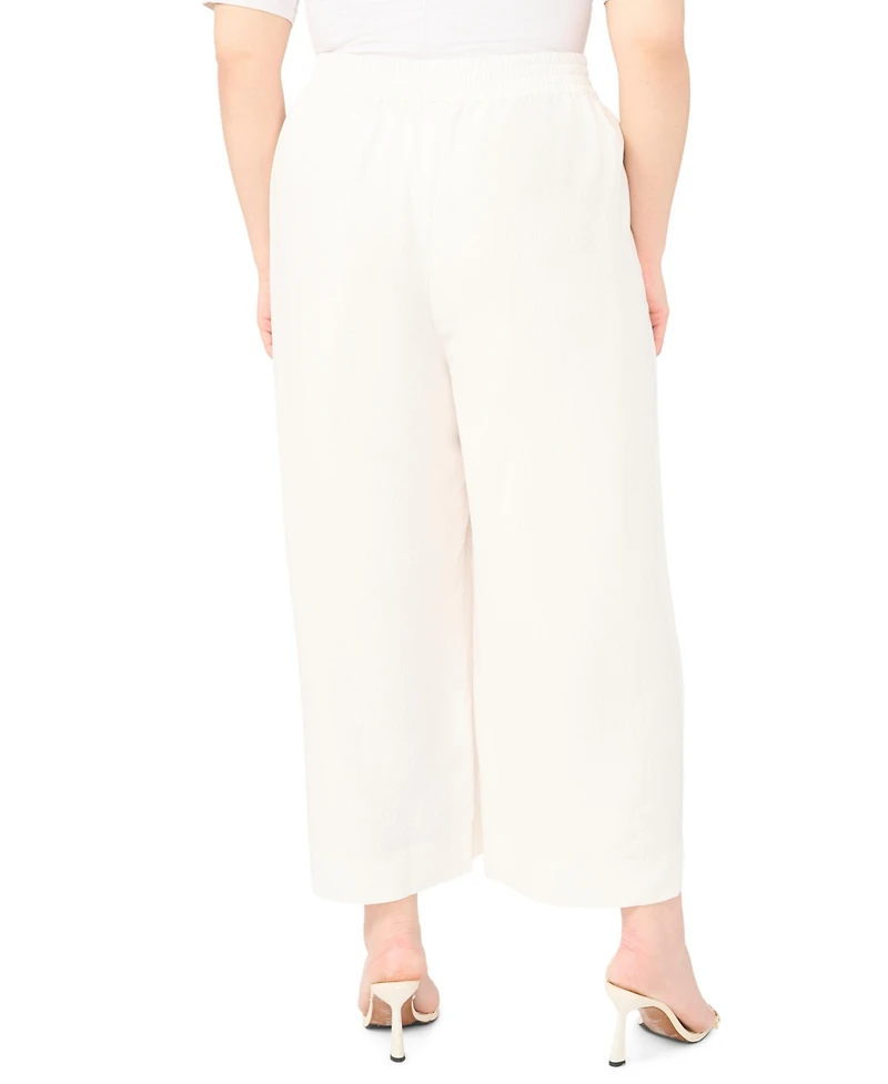 Vince Camuto Plus Smocked Waist Wide Leg Pants