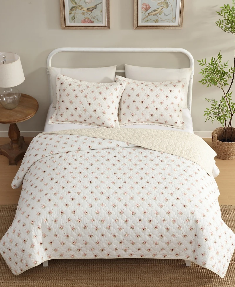 Laura Ashley Dorrie Reversible -Pc. Quilt Set