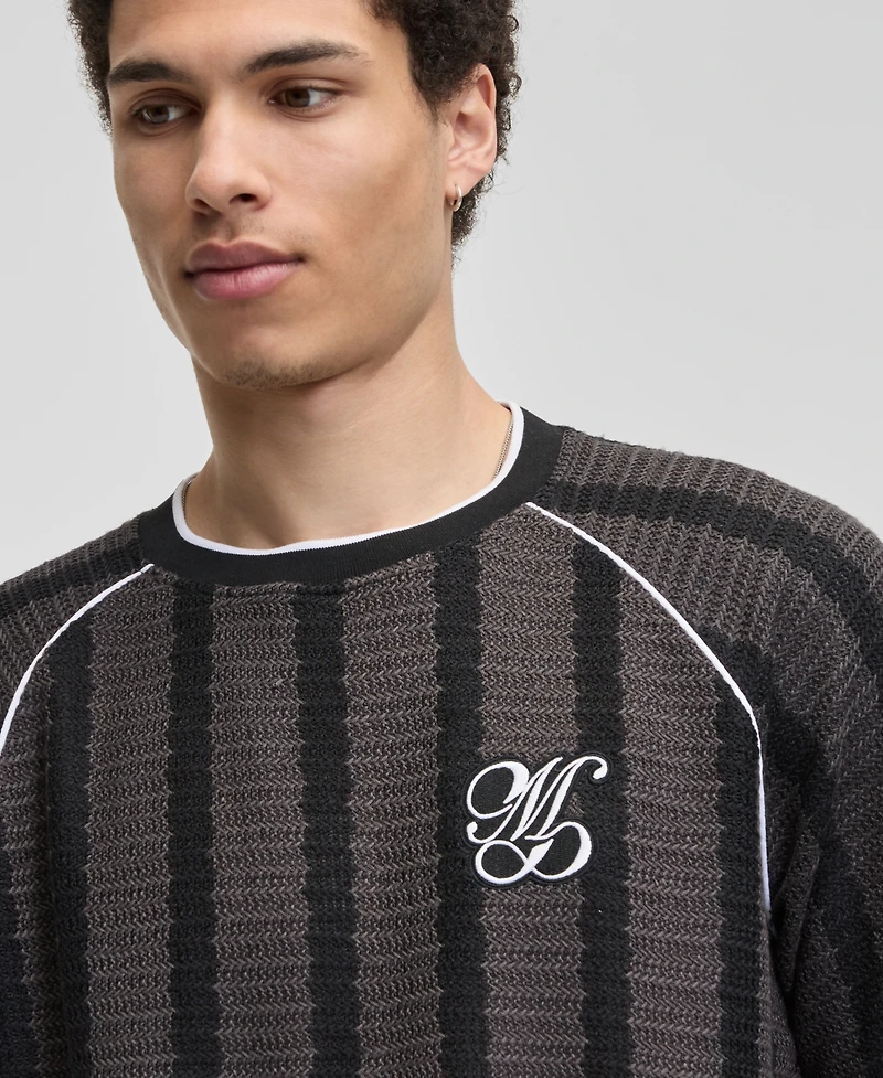 Mode of One Men's Crochet-Stripe Relaxed T-Shirt, Macy's Exclusive