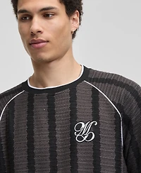 Mode of One Men's Crochet-Stripe Relaxed T-Shirt, Macy's Exclusive