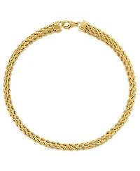 Macy's Polished Multi Row Rope Chain Bracelet in 10k Gold