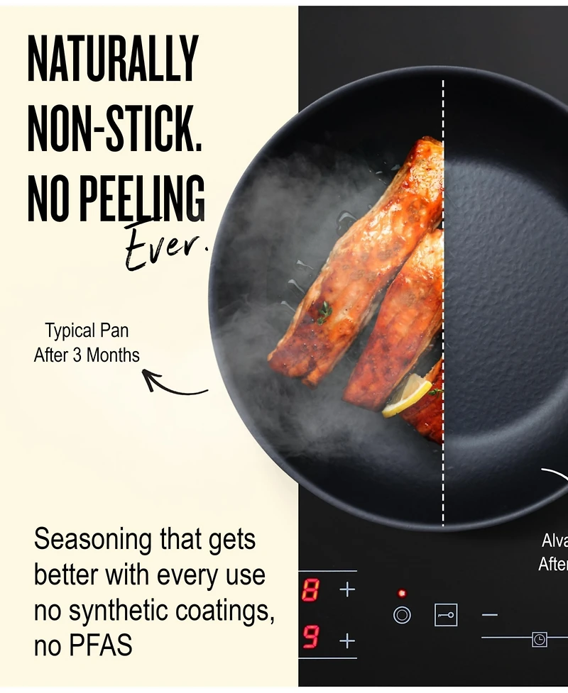 Alva Black Angus 11" Carbon Steel Frying Pan