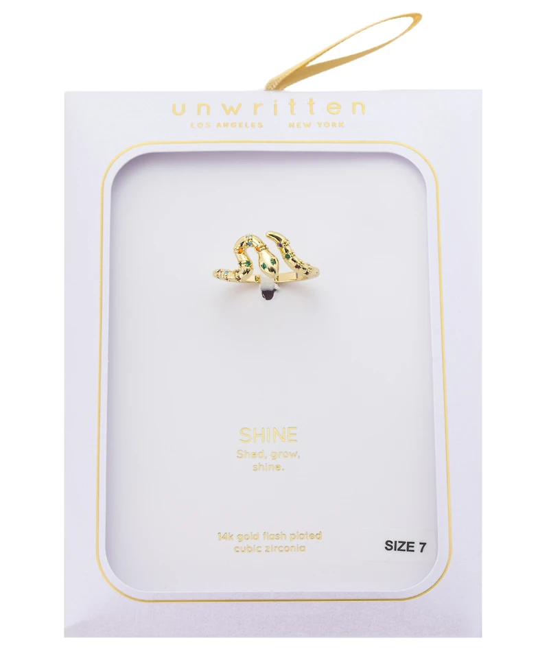 Unwritten Cubic Zirconia Snake Wrap Ring