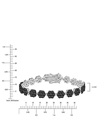 Macy's Black Spinel Tennis Bracelet in Black Rhodium Over Sterling Silver