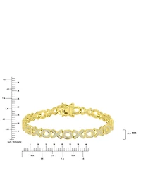 Macy's Cubic Zirconia Bracelet in 14k Yellow Gold Over Sterling Silver