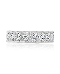Macy's Cubic Zirconia Eternity Ring in Rhodium Over Sterling Silver