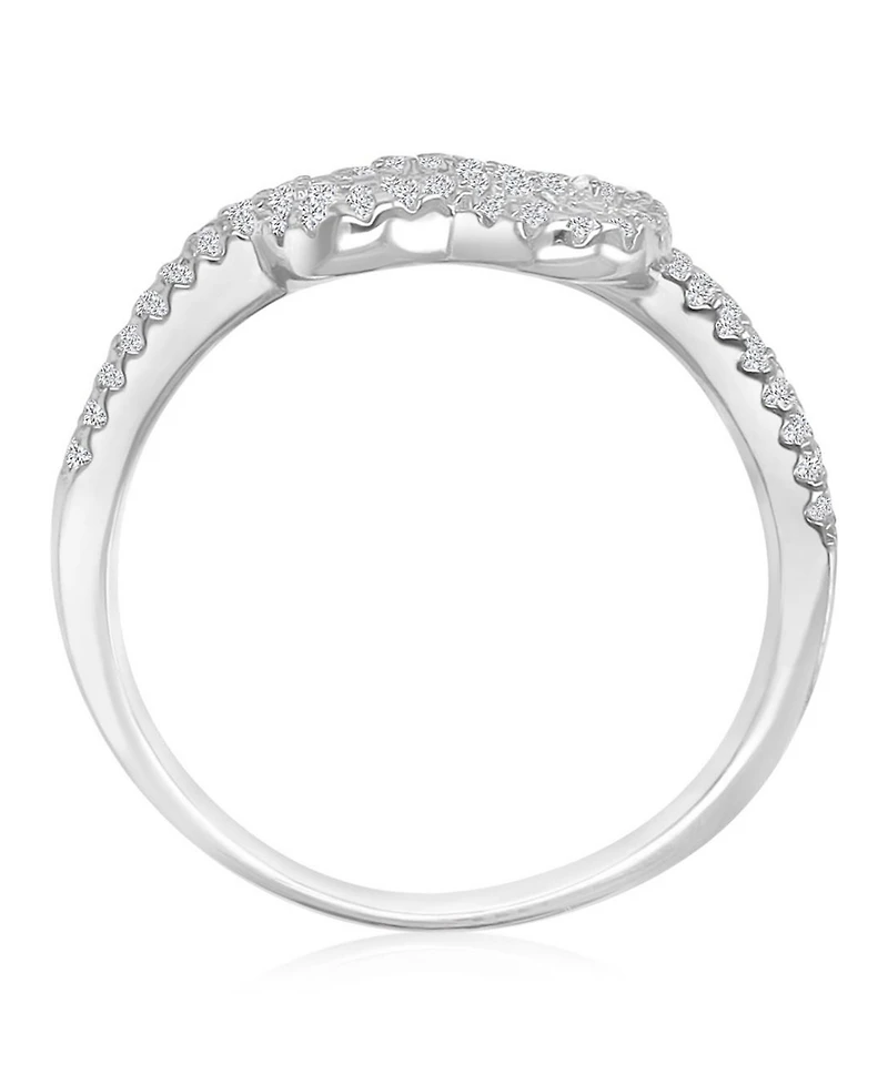 Macy's Infinity Knot Cubic Zirconia Ring in Rhodium Over Sterling Silver