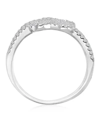 Macy's Infinity Knot Cubic Zirconia Ring in Rhodium Over Sterling Silver