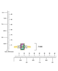 Macy's Mystic Green Quartz and White Topaz Ring 10k Yellow Gold