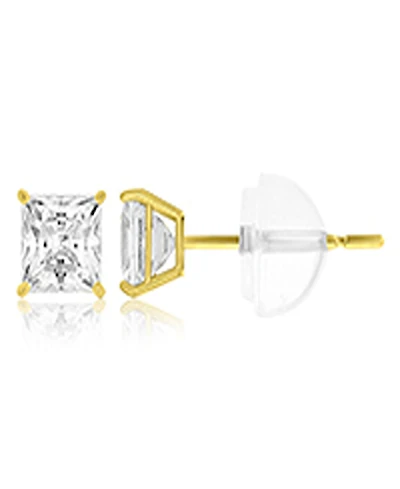 Macy's White Swarovski Zirconia Solitaire Earrings in 14k Yellow Gold