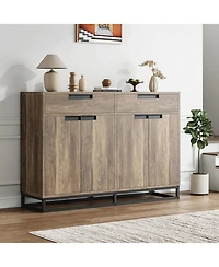 gaomon 55" Modern Buffet Cabinet with Storage, Doors, and Shelves