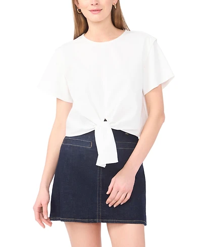 Vince Camuto Women's Short-Sleeve Front-Tie Detail Top