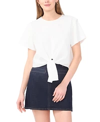 Vince Camuto Women's Short-Sleeve Front-Tie Detail Top