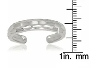 Curata Jewelry Solid 10K or Adjustable Sparkle-Cut Band toe ring