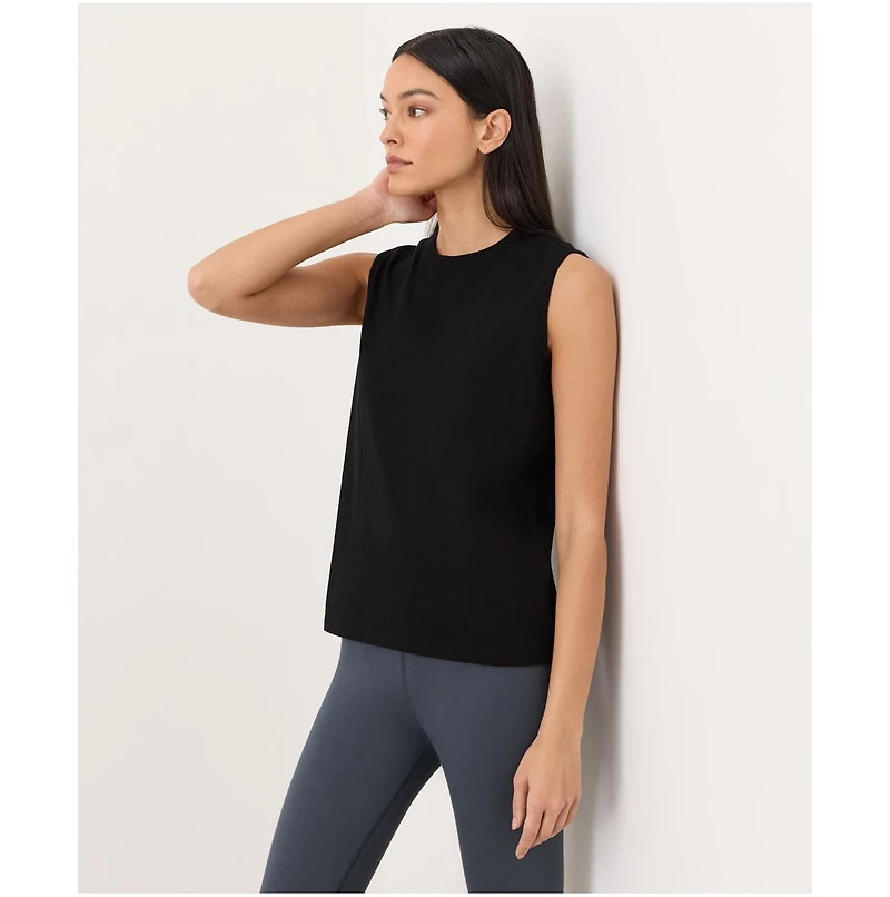 Pact Women's Cotton Slub High Neck Tank Top